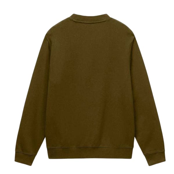 Napapijri Herr Box Logo Bomull Rundhals Rak Sweatshirt M Dark Olive M