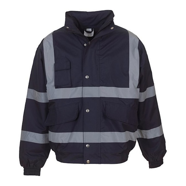Yoko Unisex Vuxen Klassisk Hi-Vis Bomberjacka XL Marinblå Navy XL