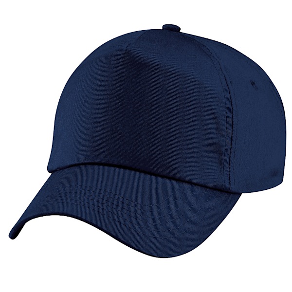 Beechfield Plain Unisex Junior Original 5 Panel Baseball Cap On French Navy One Size