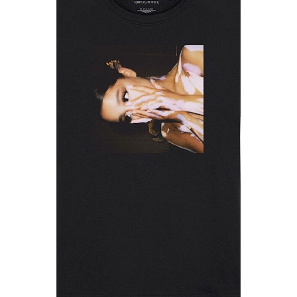 Ariana Grande Unisex Vuxen T-shirt med Sida Foto S Svart Black S