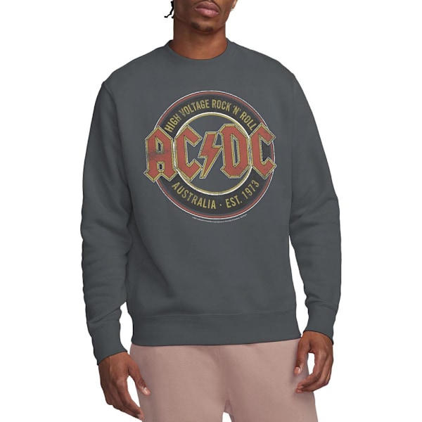 AC/DC Unisex Vuxen Est. ´73 Sweatshirt M Kolgrå Charcoal M