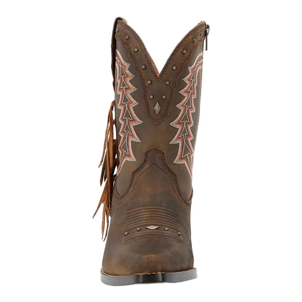 Durango Dam/Damer Crush Ankel Western Boots i Fullnarvläder Pecan 8 UK