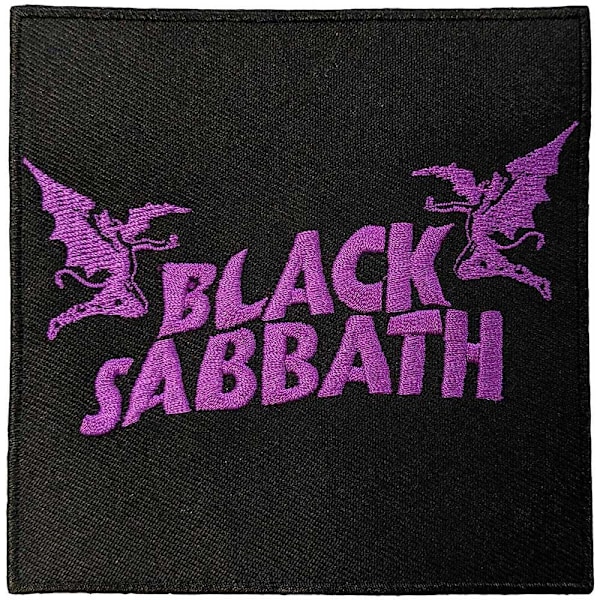 Black Sabbath Daemons vävd vågig logotyp strykjärnsmärke One Size Bl Black/Purple One Size