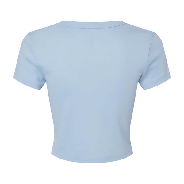 Bella + Canvas Dam Micro-Rib Crop T-Shirt XL Solid Babyblå Solid Baby Blue XL