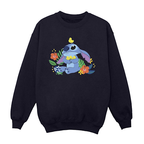 Disney Dam/Kvinnor Lilo & Stitch Fåglar Sweatshirt S Marinblå Navy Blue S