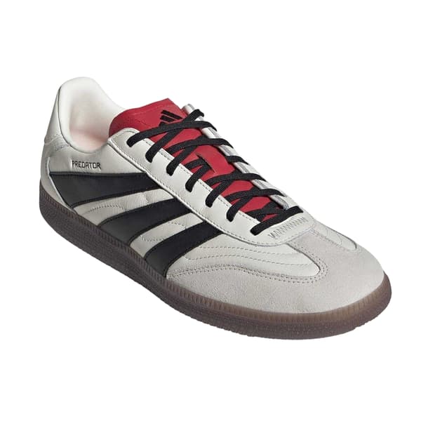 Adidas Herr Predator-stil Randdetalj Läder Futsal Tra White/Black/Ruby 6 UK