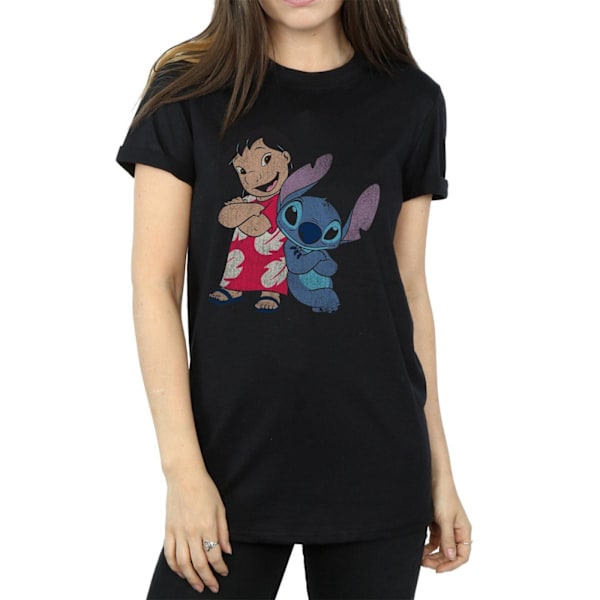 Lilo & Stitch Dam/Dam Classic Bomull Boyfriend T-Shirt M Black M