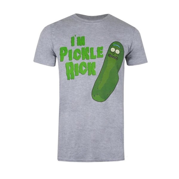 Rick And Morty Mens I´m Pickle Rick Marl T-shirt S Grå Grey S
