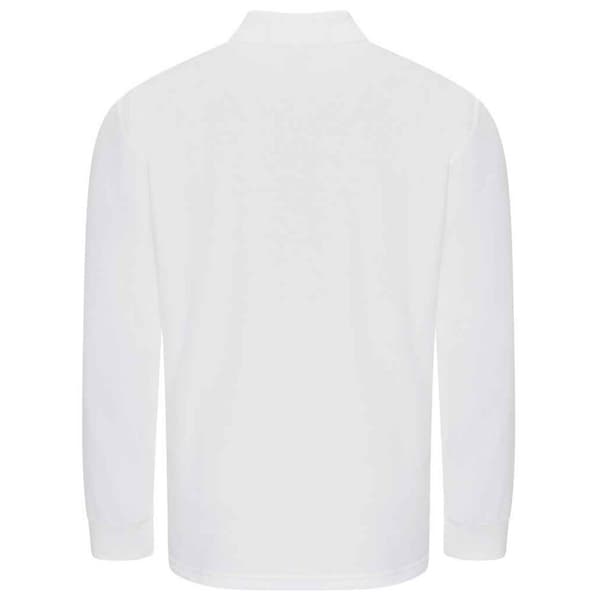 PRO RTX Pro Piqué Långärmad Pikétröja för Män S Vit White S