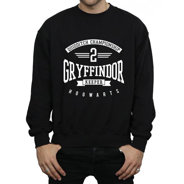 Harry Potter Herr Gryffindor Keeper Sweatshirt M Svart Black M