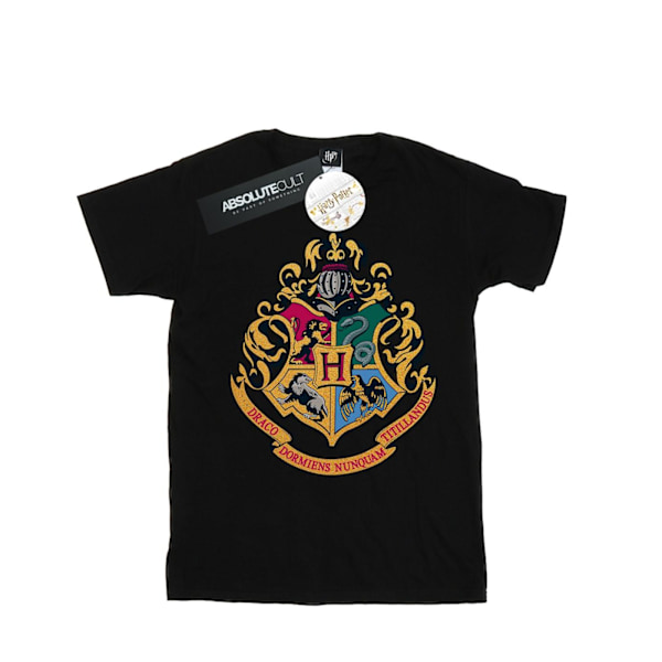 Harry Potter Herr Hogwarts Crest Guld Bläck T-shirt 4XL Svart Black 4XL