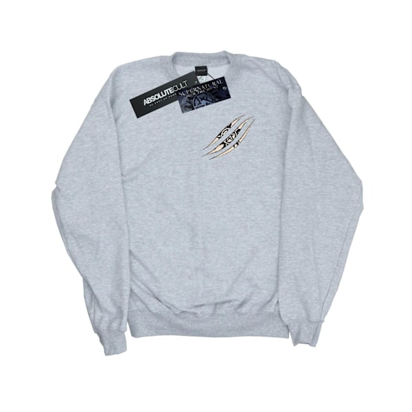 Supernatural Dam/Kvinnor Symbol Scratch Sweatshirt XXL Heather Heather Grey XXL