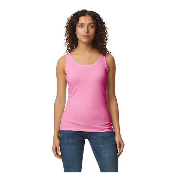 Gildan Dam/Kvinna Softstyle Enfärgad Tanktop 12 UK Azalea Azalea 12 UK