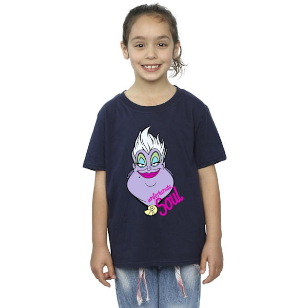 Disney Girls Villains Ursula Unfortunate Soul Bomull T-shirt 3- Navy Blue 3-4 Years