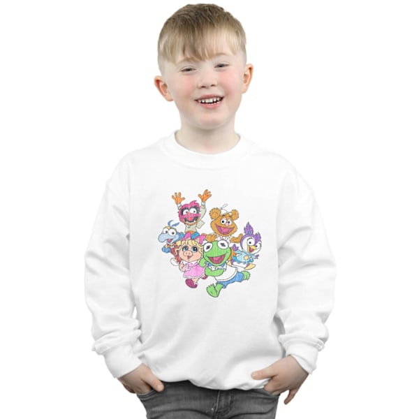 Disney Boys The Muppets Muppet Babies Colour Group Sweatshirt 5 White 5-6 Years