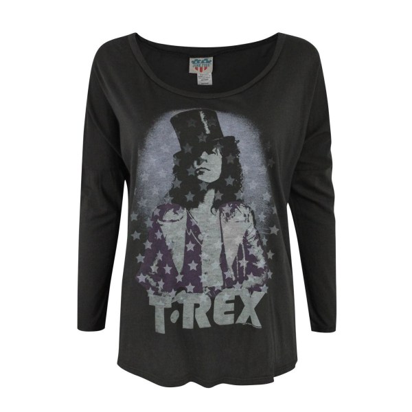 Junk Food Dam T-Rex långärmad topp XS Charcoal Charcoal XS