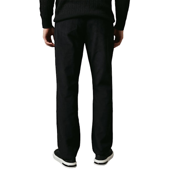 Maine Herr Corduroy 5 Fickor Raka Byxor 40R Svart Black 40R