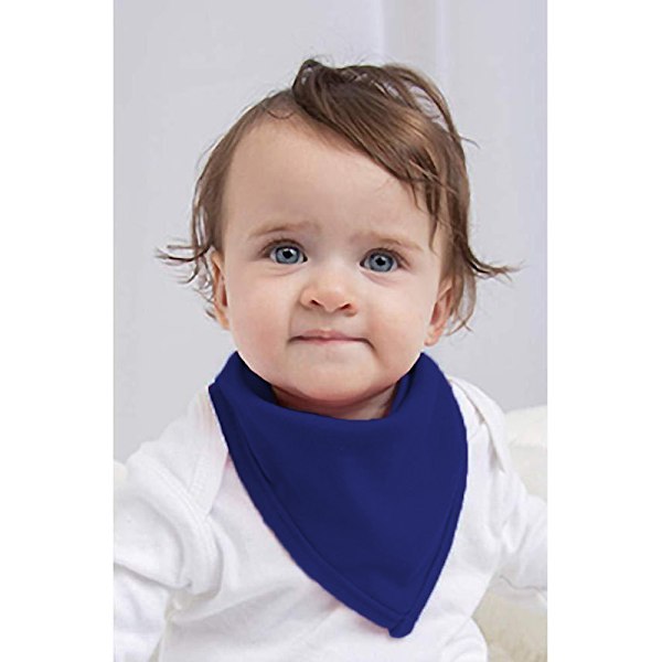 Babybugz Baby Plain Bandana Bib (2-pack) One Size Vit/Nautisk Marinblå White/Nautical Navy One Size