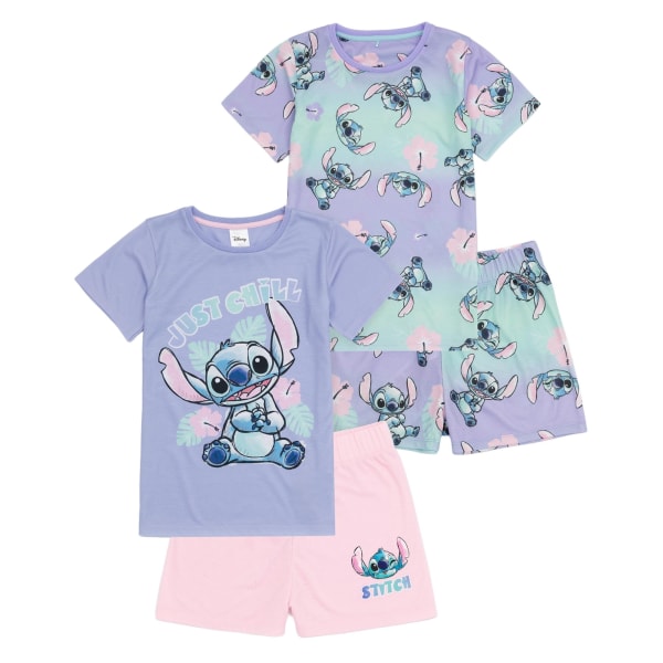 Lilo & Stitch Girls Just Chill Short Pyjamas Set (paket med 2) 11- Multicoloured 11-12 Years