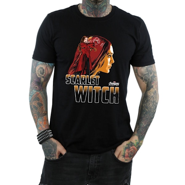 Avengers Infinity War Herr Scarlet Witch Bomull T-shirt XL Svart Black XL