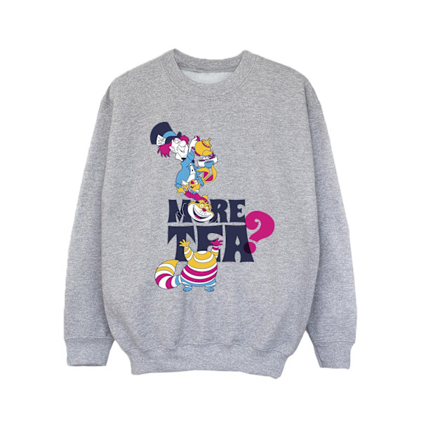 Disney Girls Alice In Wonderland More Tea Sweatshirt 9-11 år Sports Grey 9-11 Years