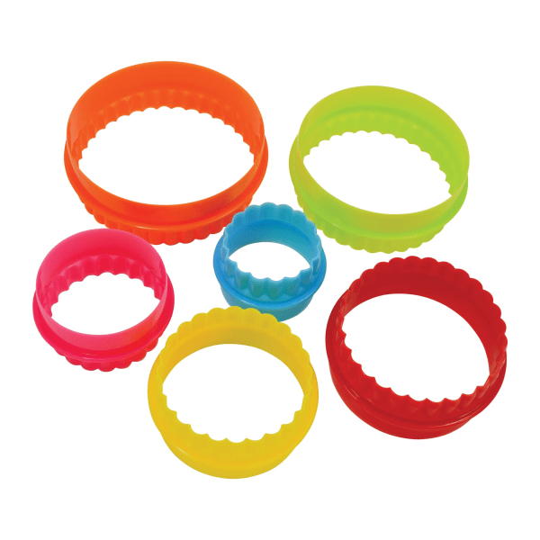 Anniversary House Rund Plast Cookie Cutter Set (paket med 6) O Multicoloured One Size