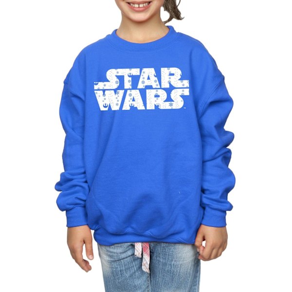 Star Wars Jultröja med logotyp för flickor 12-13 år, kungligt blå Royal Blue 12-13 Years