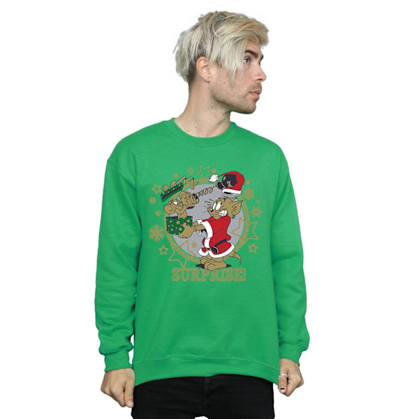 Tom And Jerry Herr Jultröja Överraskning M Irländsk Grön Irish Green M