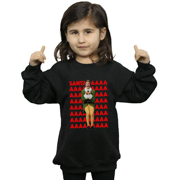 Elf Girls Buddy Santa Scream Sweatshirt 9-11 år Svart Black 9-11 Years