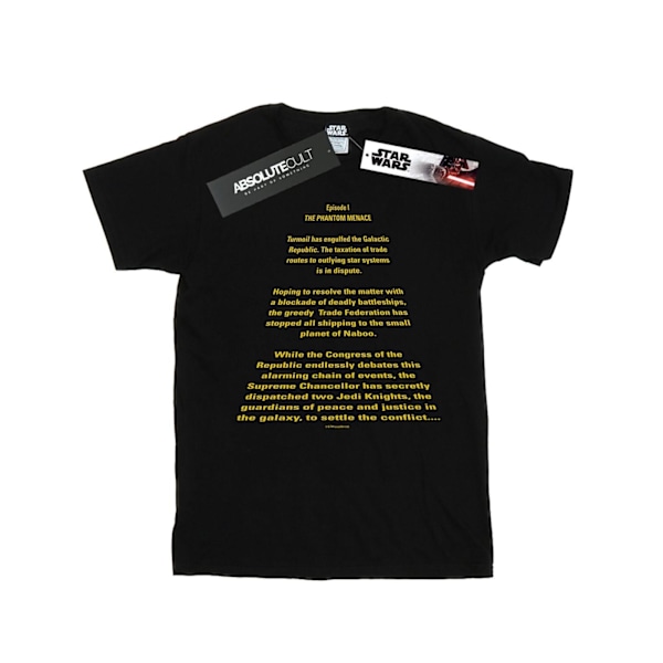 Star Wars Boys The Phantom Menace Opening Crawl T-Shirt 9-11 år Black 9-11 Years