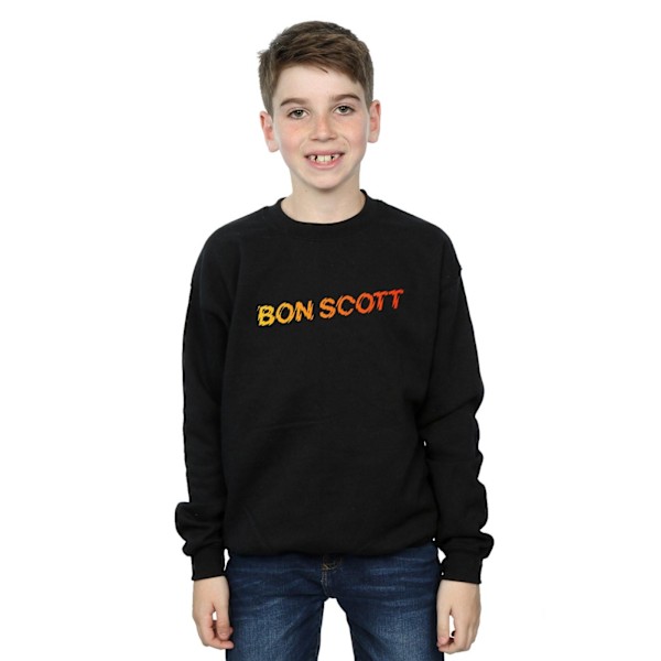 Bon Scott Boys Shattered Logo Sweatshirt 9-11 år Svart Black 9-11 Years