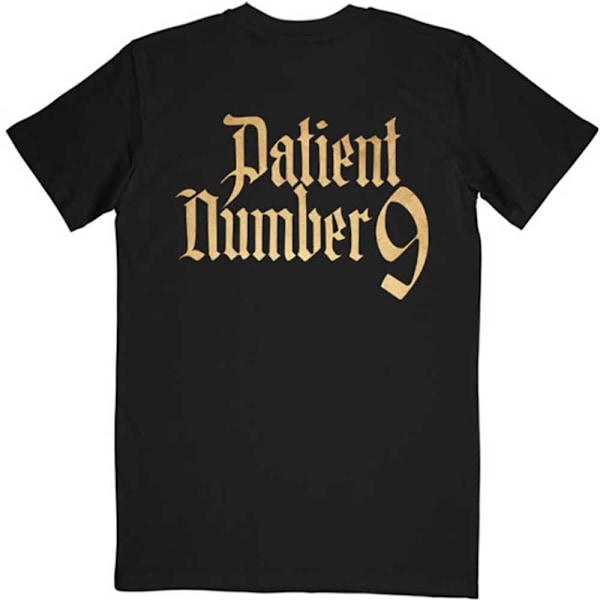 Ozzy Osbourne Unisex Vuxen Patient No.9 Ryggtryck Bomull Logotyp Black/Gold S