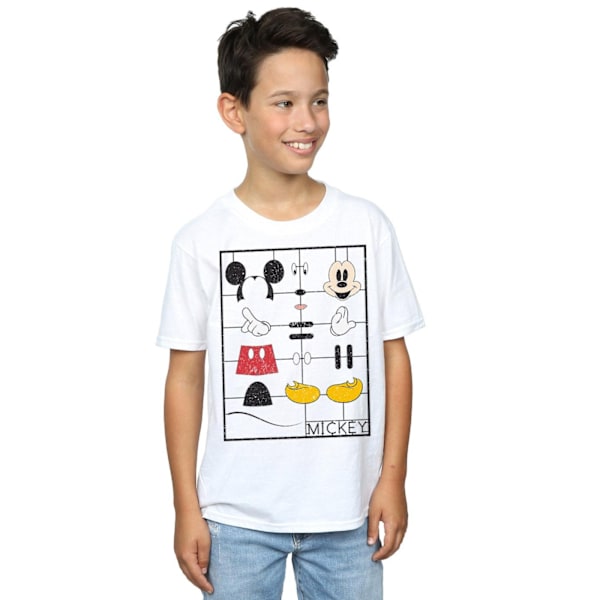 Disney Boys Construction Kit Mickey Mouse Bomull T-shirt 12-13 White 12-13 Years