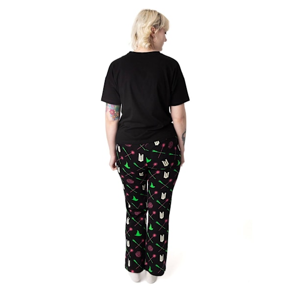 Wicked Dam/Dam Kortärmad Lång Pyjamas Set XS R Svart Black XS R