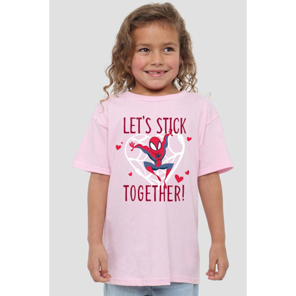 Spider-Man Barn/Kids Kärlek Alla Hjärtans Dag T-shirt Pink 9-10 Years