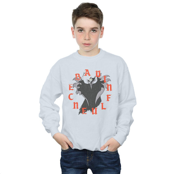 Disney Pojkar Maleficent Bad Influence Sweatshirt 7-8 År Vit White 7-8 Years