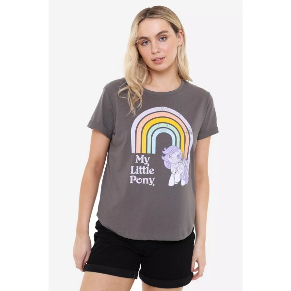 My Little Pony Dam/Dam Retro Rainbow T-Shirt S Charcoal Charcoal S