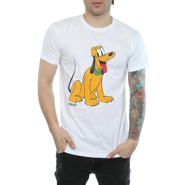 Disney Herr Klassisk Pluto T-shirt i bomull M Vit White M