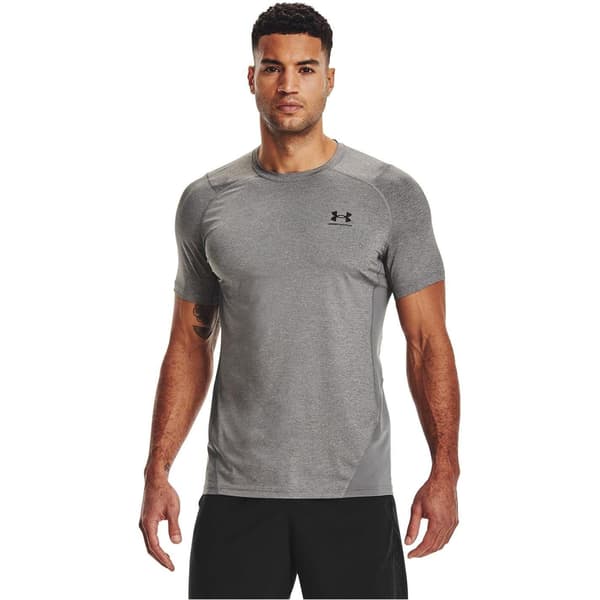 Under Armour Herr HeatGear Mesh Panel Fitted T-shirt S Carbon H Carbon Heather S