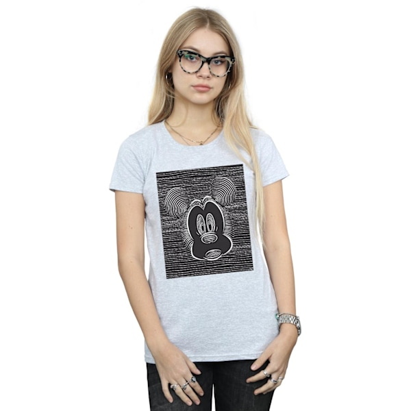Disney Dam/Kvinnor Mickey Mouse Magic Eye Bomull T-shirt XXL Sports Grey XXL