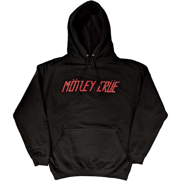 Motley Crue Unisex Vuxen Distressed Logo Pullover Hoodie S Svart Black S
