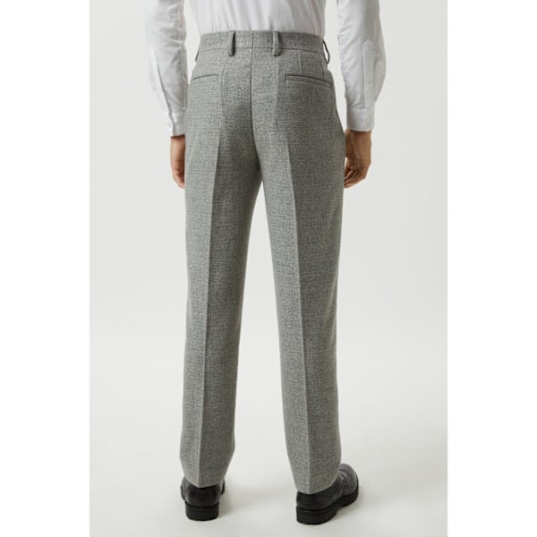 Burton Herr Tweed Crosshatch Slim Kostymbyxor 34R Grå Grey 34R