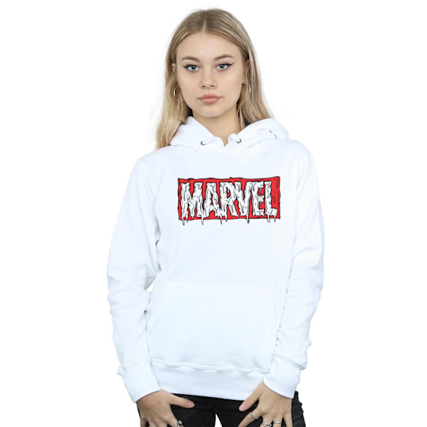 Marvel Womens/Ladies Drip Logo Hoodie M Vit White M