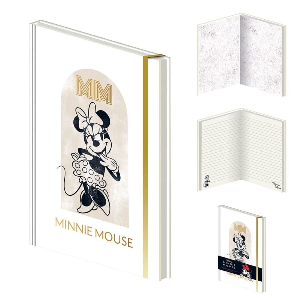 Minnie Mouse Blogger Notebook A5 Vit/Svart/Guld White/Black/Gold A5