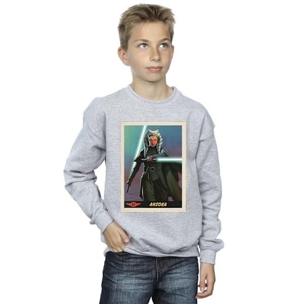 Star Wars Pojkar The Mandalorian Ahsoka Sweatshirt 9-11 År Spo Sports Grey 9-11 Years