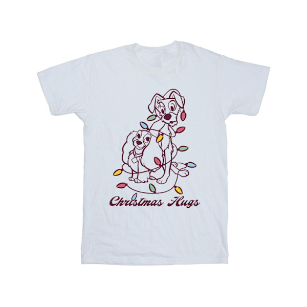 Disney Herrar Lady Och Lufsen Julkramar T-Shirt 4XL Vit White 4XL