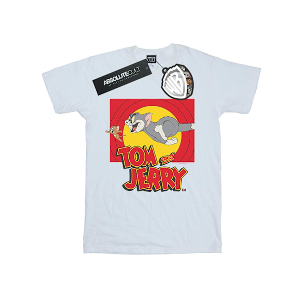 Tom och Jerry Pojkar Jakt Scen T-shirt 9-11 År Vit White 9-11 Years