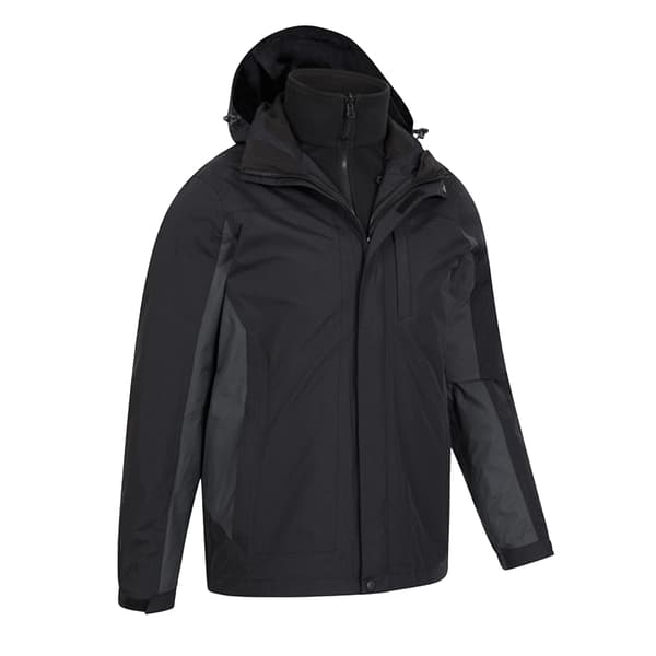 Mountain Warehouse Mens Thunderstorm 3 i 1 Vattentät Jacka L Grey L