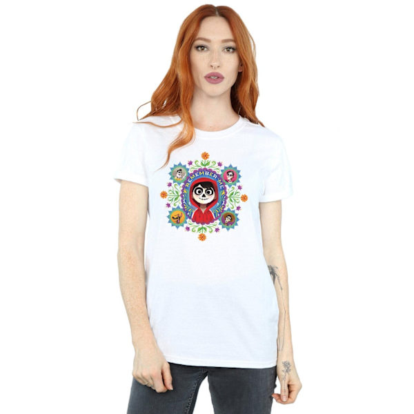 Disney Dam/Damer Coco Remember Me Bomull Boyfriend T-shirt White XL
