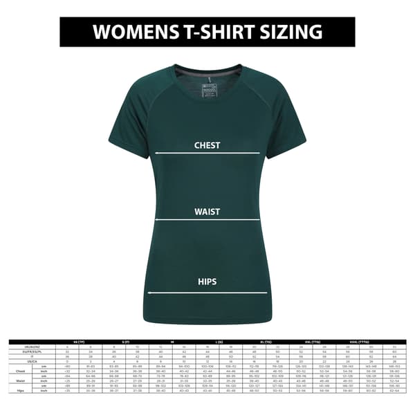 Mountain Warehouse Dam/Dam Active Ruched Lång T-shirt Black 8 UK